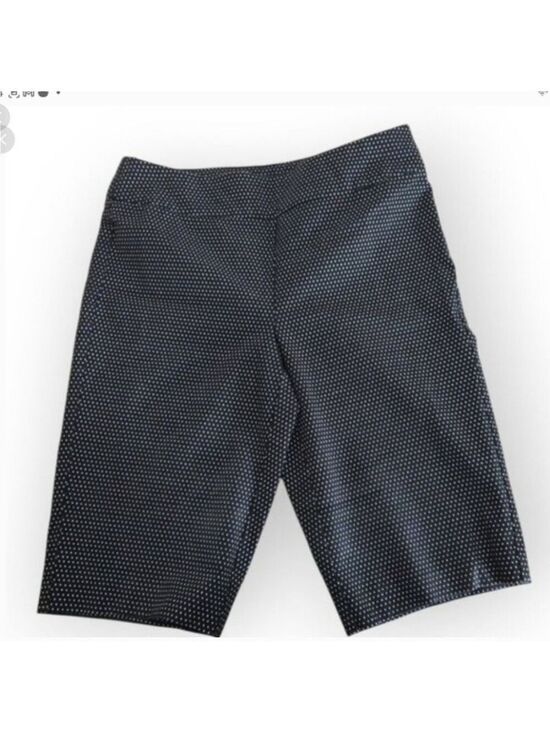 Chico's Pants - Chico’s So Slimming Black White Polka Dot Pull-On Shorts Size 4